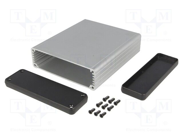 Enclosure: with panel; 1455; X: 103mm; Y: 120mm; Z: 30mm; aluminium