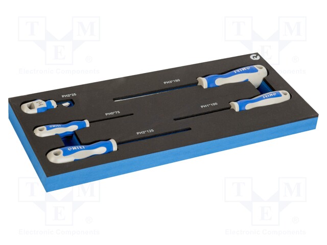 Kit: screwdrivers; Phillips; Size: PH0,PH1,PH2,PH3; 5pcs.