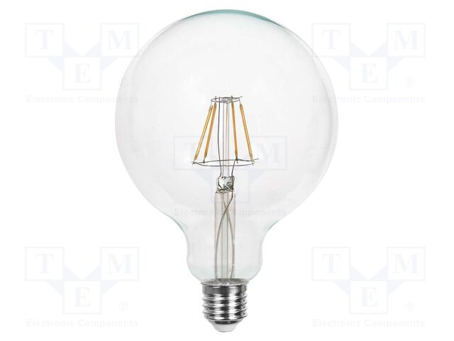 LED lamp; white cold; E27; 220÷240VAC; 1521lm; P: 12W; 300°; 6500K