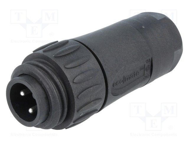 Connector: circular; plug; PIN: 4; male; screw terminal; IP65,IP67