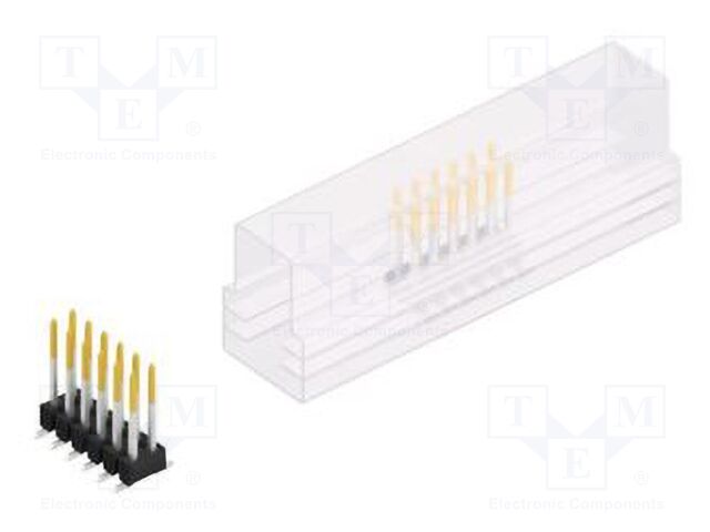 Connector: pin strips; pin header; male; PIN: 12; 2.54mm; SMT; 2x6