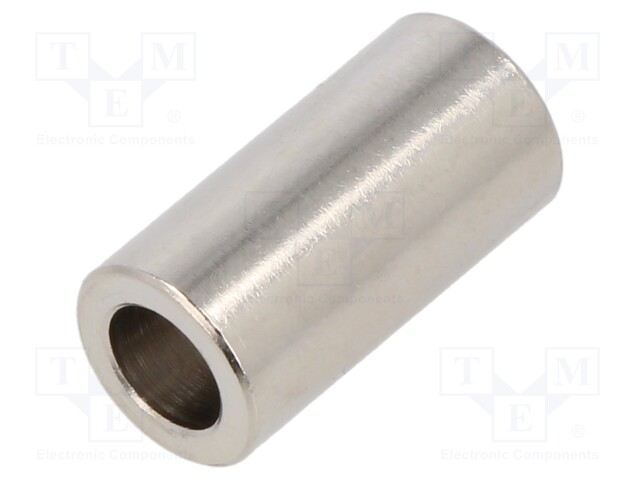 Spacer sleeve; 6.2mm; cylindrical; brass; nickel; Out.diam: 20mm