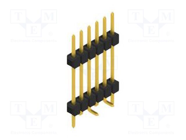Connector: pin strips; pin header; male; PIN: 6; 2.54mm; SMT; 1x6