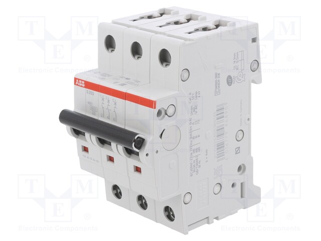 Circuit breaker; 400VAC; Inom: 1A; Poles: 3; DIN; Charact: C; 6kA