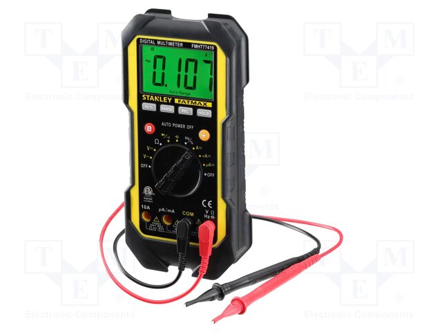 Digital multimeter; LCD; 3,75 digit (3999); 2-3x/s; Illumin: yes