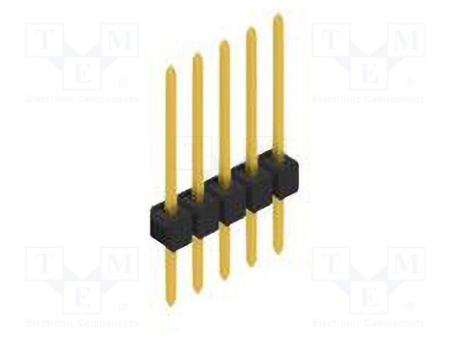 Connector: pin strips; pin header; male; PIN: 5; 2.54mm; THT; 1x5