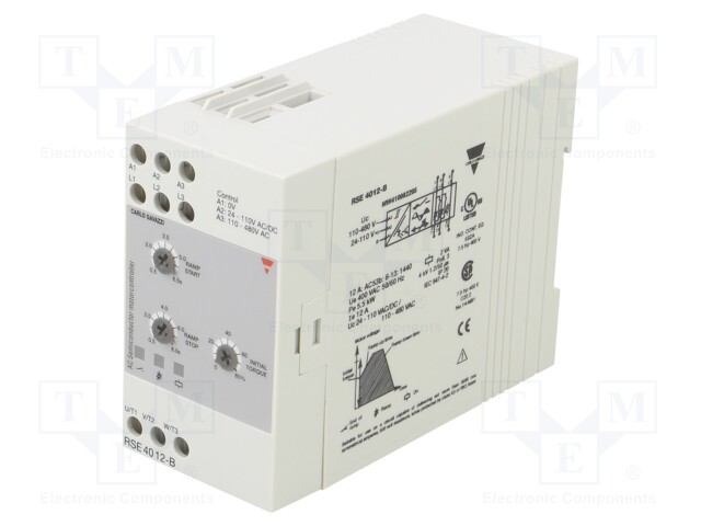 Module: soft-start; Usup: 230÷400VAC; DIN; 24÷110VDC; IP20; 12A