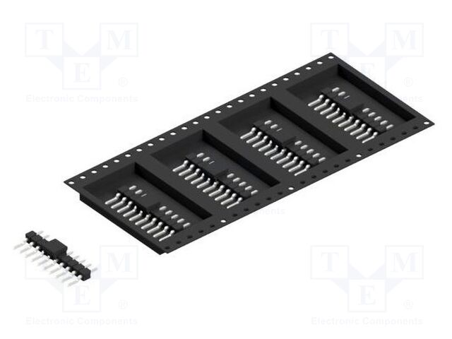 Connector: pin strips; pin header; male; PIN: 10; 2.54mm; SMT; 1x10