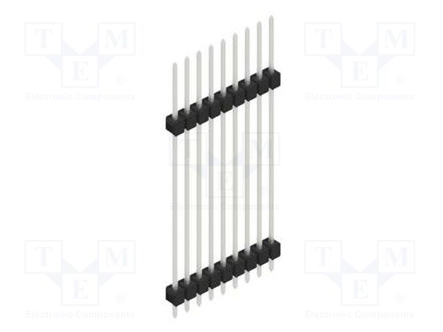 Connector: pin strips; pin header; male; PIN: 9; 2.54mm; THT; 1x9