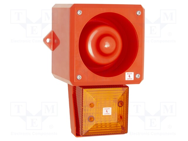 Signaller: lighting-sound; 115VAC; siren,flashing light; LED