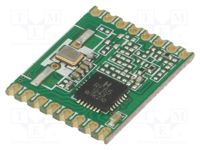 Module: RF; FM receiver; FSK; 868MHz; SPI; -120dBm; 1.8÷3.6VDC