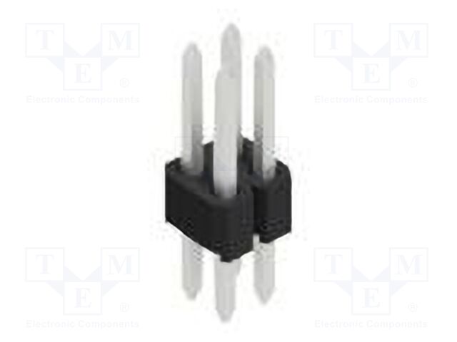 Connector: pin strips; pin header; male; PIN: 4; 1.27mm; THT; 2x2