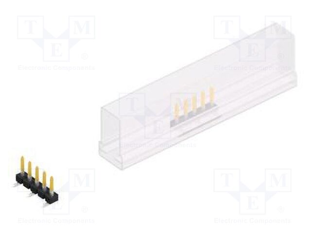 Connector: pin strips; pin header; male; PIN: 5; 2.54mm; SMT; 1x5
