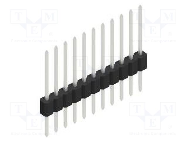 Connector: pin strips; pin header; male; PIN: 11; 1.27mm; THT; 1x11