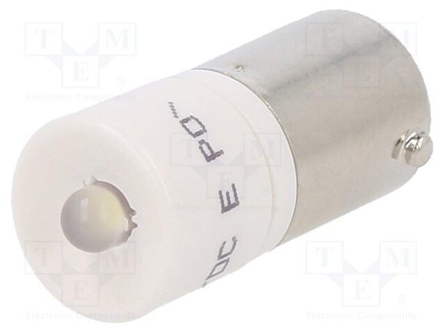 Indicator: LED; BA9S,T10; white; plastic; 24VAC; 24VDC; -20÷60°C