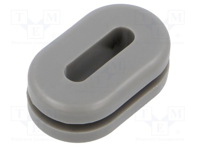 Grommet; PVC; grey; Panel thick: max.3mm; -30÷60°C; UL94V-0