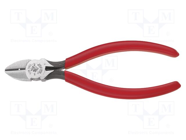 Pliers; side,cutting; handles with plastic grips; 156mm