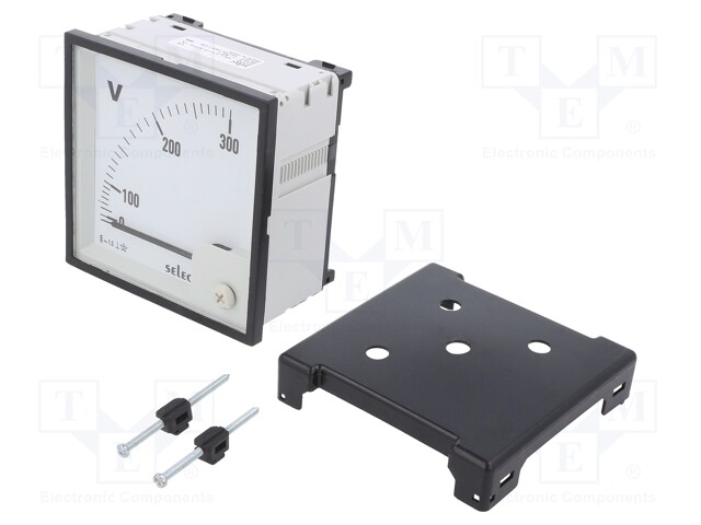 Voltmeter; analogue; on panel; 0÷300V; Class: 1,5; 50÷60Hz; 230g