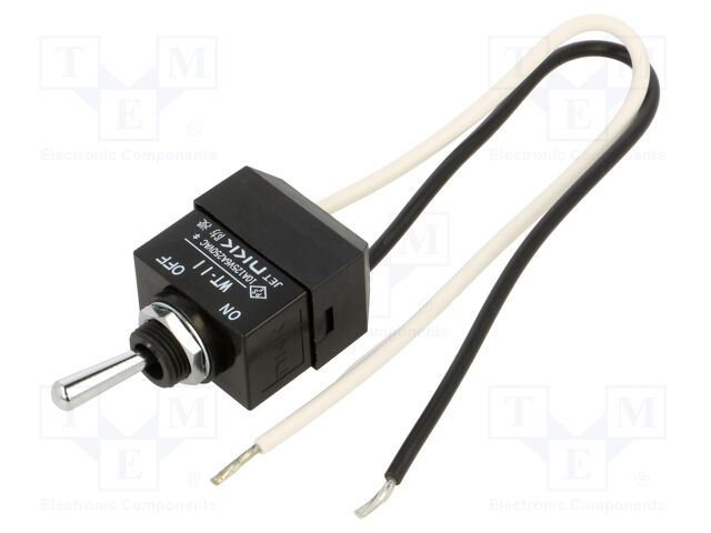 Switch: toggle; Pos: 2; SPDT; ON-OFF; 6A/250VAC; 10A/30VDC; -30÷70°C