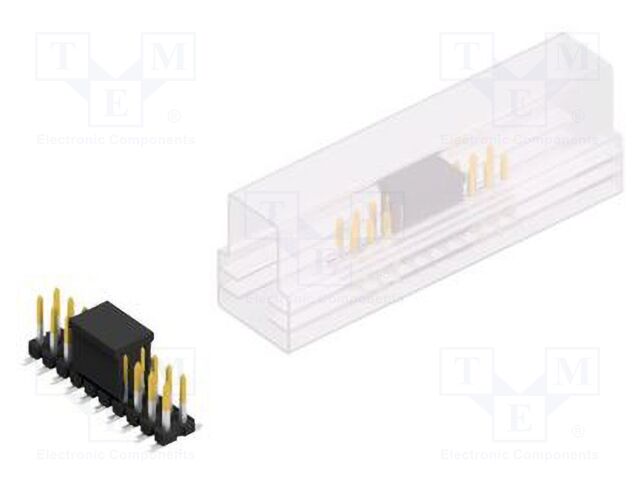 Connector: pin strips; pin header; male; PIN: 20; 2.54mm; SMT; 2x10