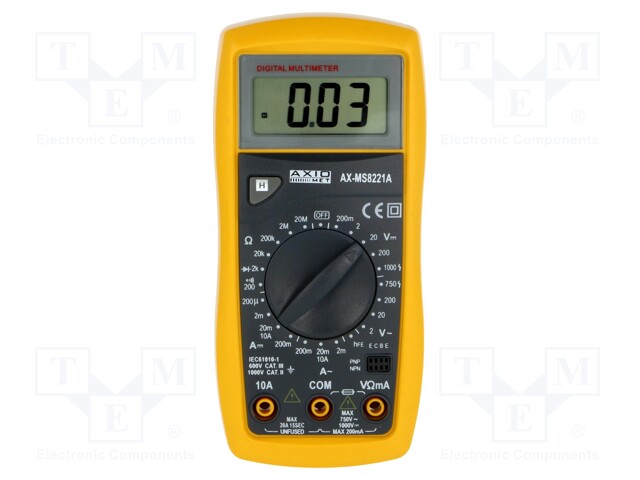 Digital multimeter; LCD 3,5 digit (1999) 15mm; 2,5x/s; 2.8V