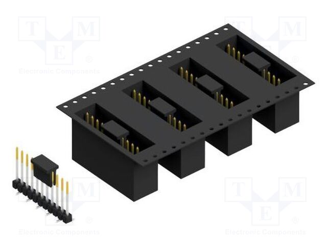 Connector: pin strips; pin header; male; PIN: 11; 2.54mm; SMT; 1x11