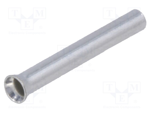 Bootlace ferrule; non-insulated; copper; 0.5mm2; 10mm; tinned