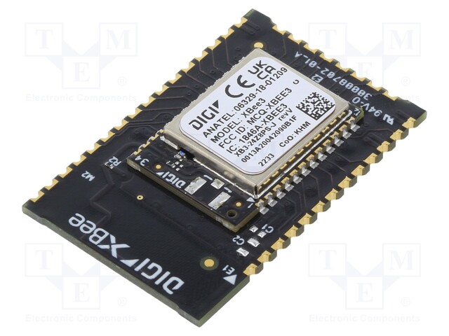 Module: RF; PCB; XBee; 2.4GHz; I2C,SPI,UART; -103dBm; 8dBm; SMD