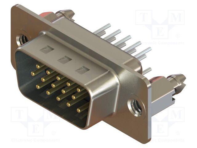 Connector: D-Sub HD; PIN: 15; socket; male; straight; THT; MHDD