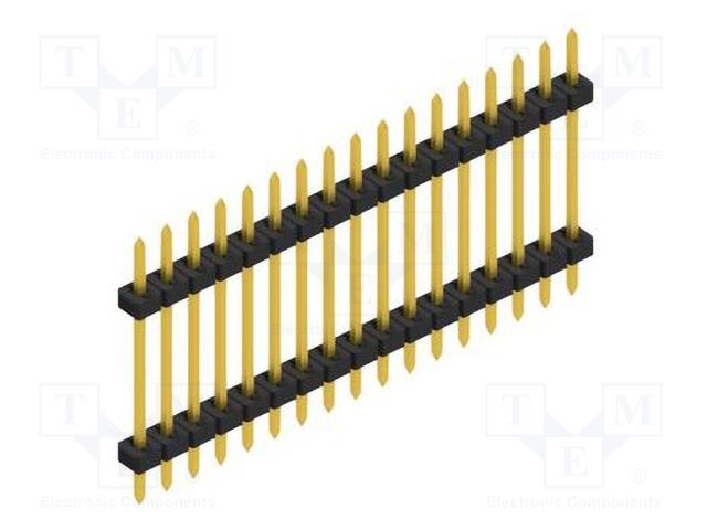 Connector: pin strips; pin header; male; PIN: 17; 2mm; THT; 1x17