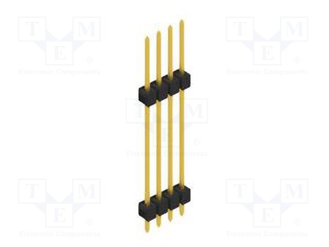 Connector: pin strips; pin header; male; PIN: 4; 2.54mm; THT; 1x4