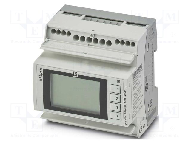Meter: network parameters; for DIN rail mounting,horizontal