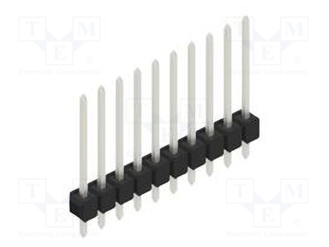 Connector: pin strips; pin header; male; PIN: 10; 2.54mm; THT; 1x10
