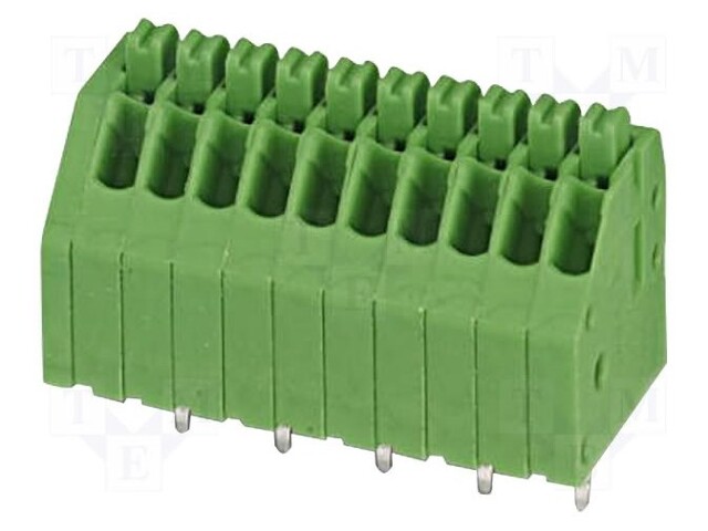 PCB terminal block; angled 45°; 2.5mm; ways: 6; on PCBs; terminal