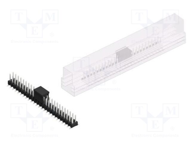 Connector: pin strips; pin header; male; PIN: 50; 2.54mm; SMT; 2x25