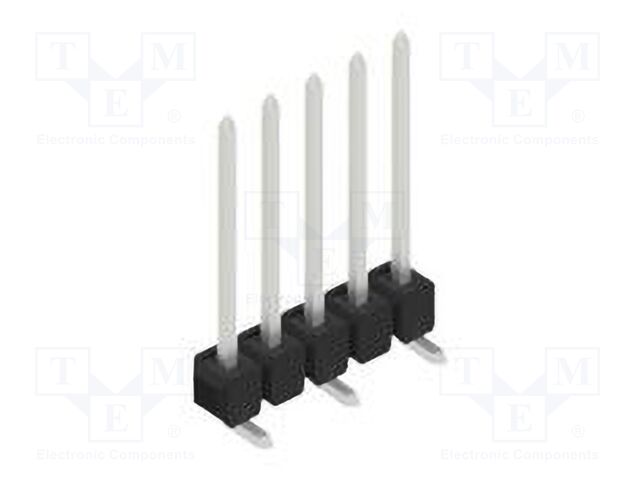 Connector: pin strips; pin header; male; PIN: 5; 2.54mm; SMT; 1x5