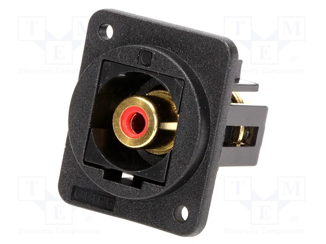 Coupler; RCA socket,both sides; Case: XLR standard; 19x24mm