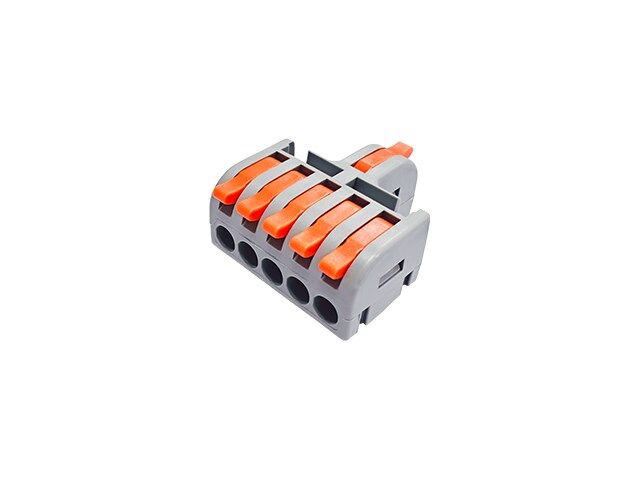 Quick splice; 20A; 600V; for cable; spring clamp; grey; 0.2÷4mm2