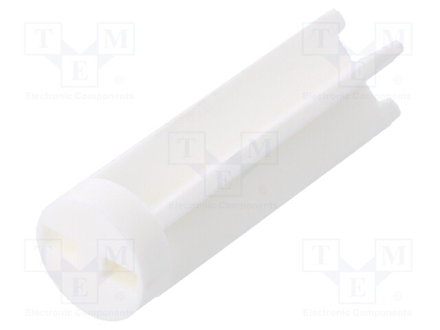 Spacer sleeve; LED; Øout: 6mm; ØLED: 5mm; L: 19.1mm; natural; UL94V-0