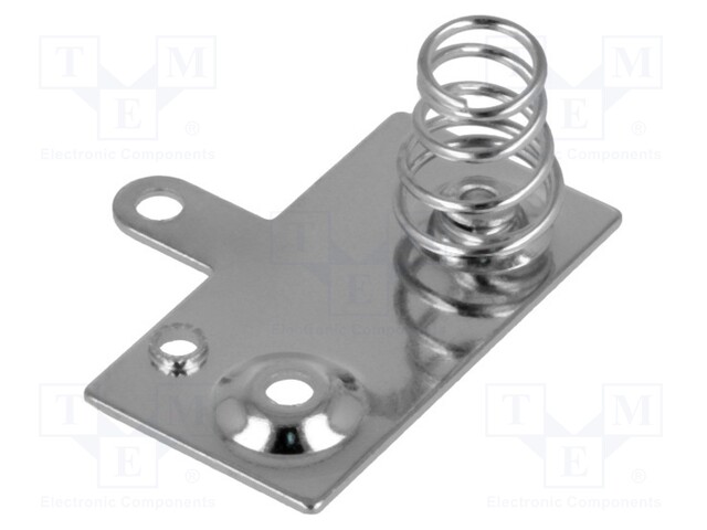 Button-like/spring contact(right); Mounting: soldered