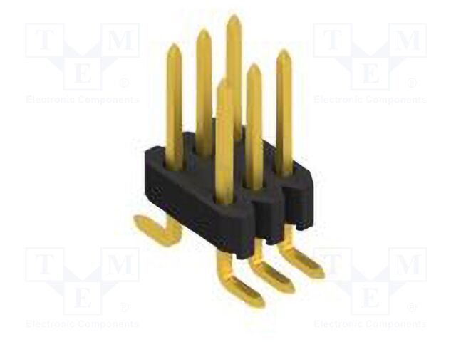 Connector: pin strips; pin header; male; PIN: 6; 1.27mm; SMT; 2x3