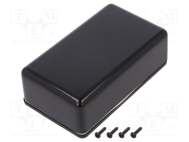 Enclosure: multipurpose; X: 70mm; Y: 120mm; Z: 40mm; ABS; black; IP55