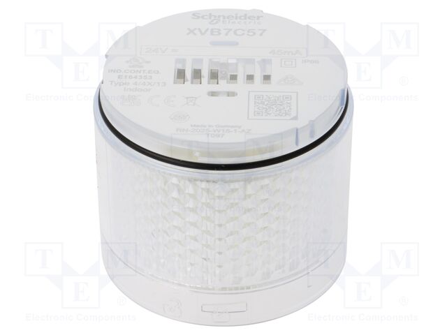 Module: light signaller; transparent; LED; 24VDC; 24VAC; IP66