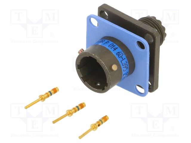 Connector: circular; D38999 series I; socket; male; PIN: 3; crimped