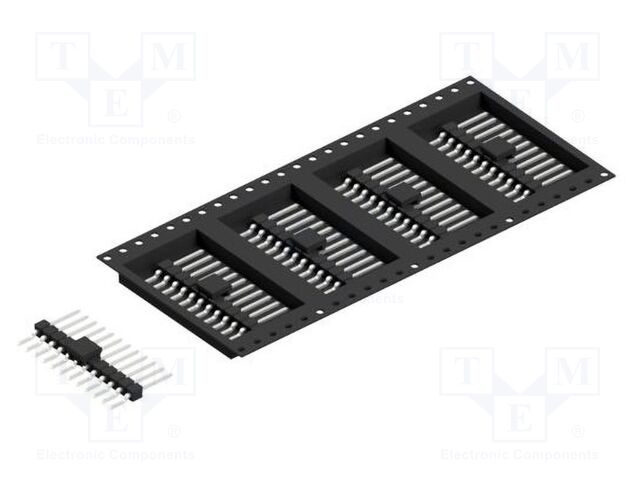 Connector: pin strips; pin header; male; PIN: 12; 2.54mm; SMT; 1x12