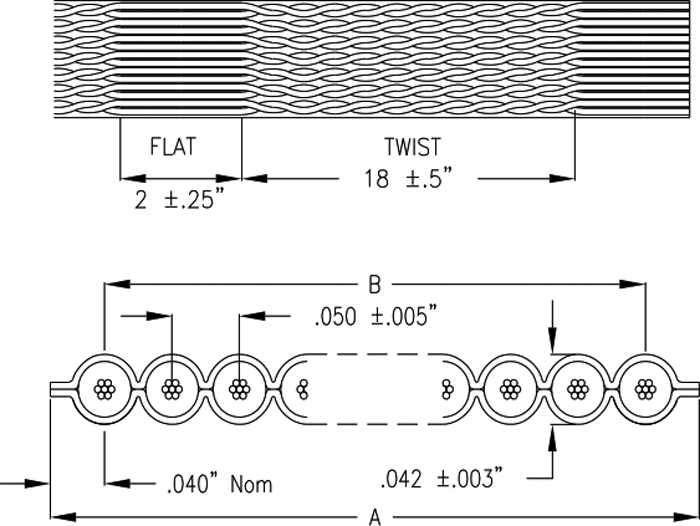 Wire: ribbon; 1.27mm; stranded; Cu; 10x28AWG; unshielded; PVC; 300V