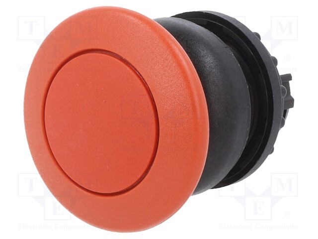 Switch: push-button; Stabl.pos: 2; 22mm; red; Illumin: none; IP67