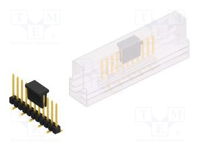 Connector: pin strips; pin header; male; PIN: 11; 2.54mm; SMT; 1x11