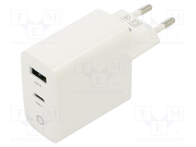 Power supply: switching; mains,plug-in; 5VDC,; 3.25A; 65W; white