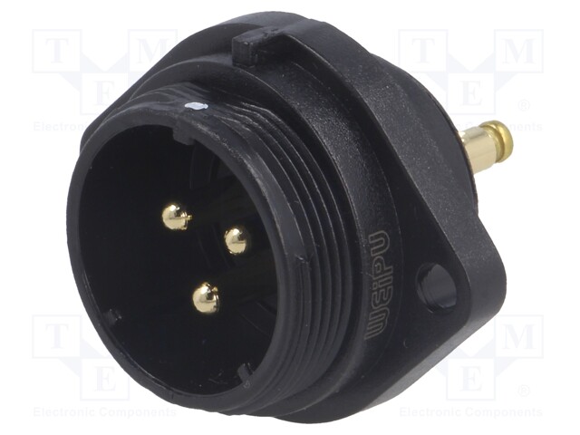 Socket; male; SP21; PIN: 3; IP68; screw terminal; 500V; 4mm2; 30A